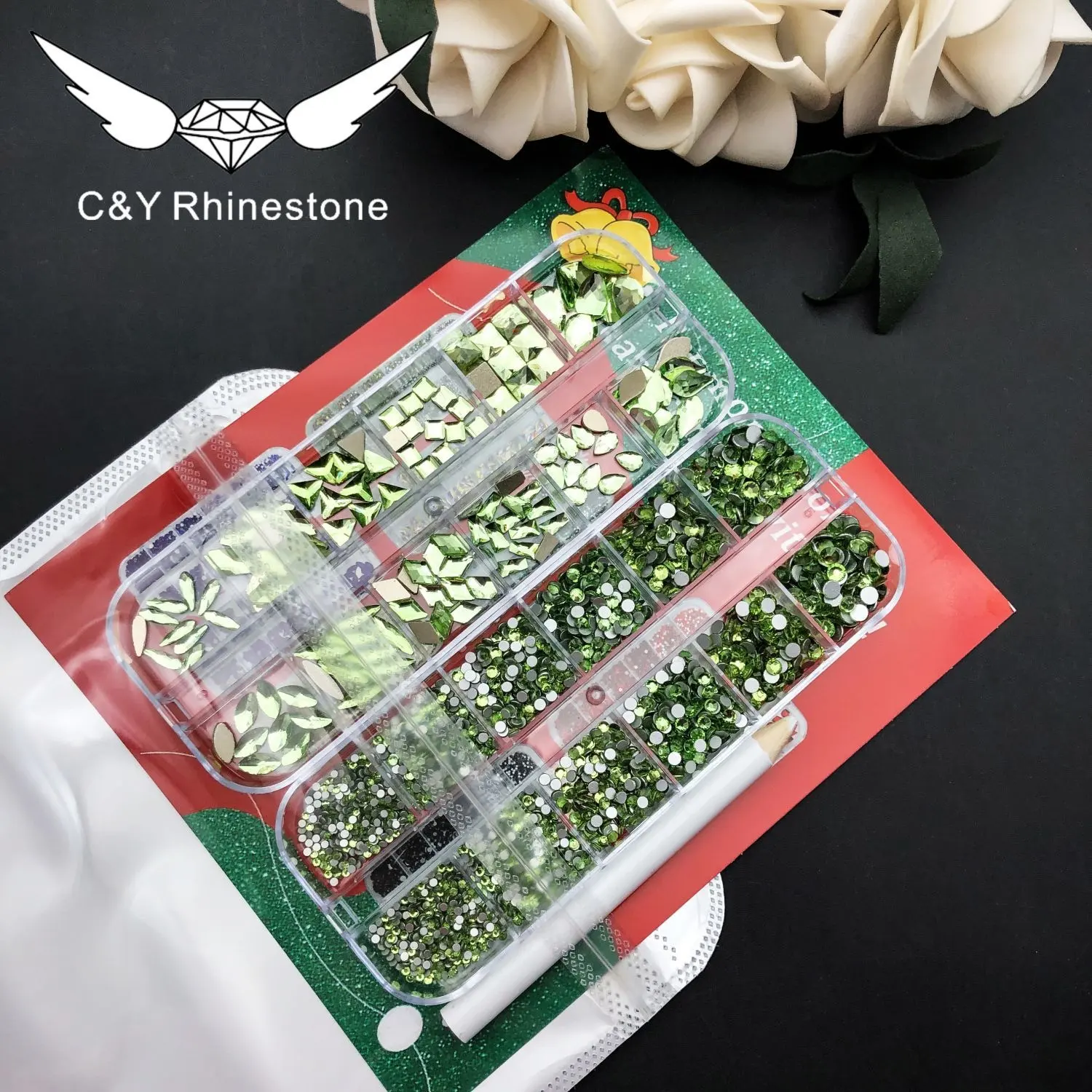 Cy Móng Tay Nghệ Thuật Đá Chất Lượng Cao Hình Thủy Tinh Bling Không Hotfix Rhinestone K9 Pha Lê Máy Cắt