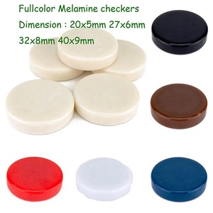 Ensemble de jeu en céramique de 30 pièces pour les pions de dames, les jeux de backgammon et les échecs, compatible avec le jeu de dames, les pions de backgammon - Product Image 2