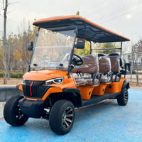 Voiturette de golf électrique 72V 5kW 4 places, couleur de carrosserie personnalisable, coffre de chargement supplémentaire, certifiée DOT, pour les stations balnéaires américaines