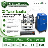 Machine de distribution de colle thermofusible CNC à 3 axes pour banc de travail, avec réservoir, commande indépendante, double valve et grande capacité