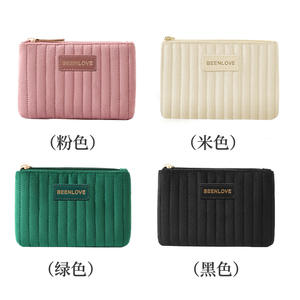 Trousse de maquillage Beenlove, trousse de toilette portable de voyage, petite taille, rose, design matelassé pour femmes, rangement cosmétique - Product Image 5