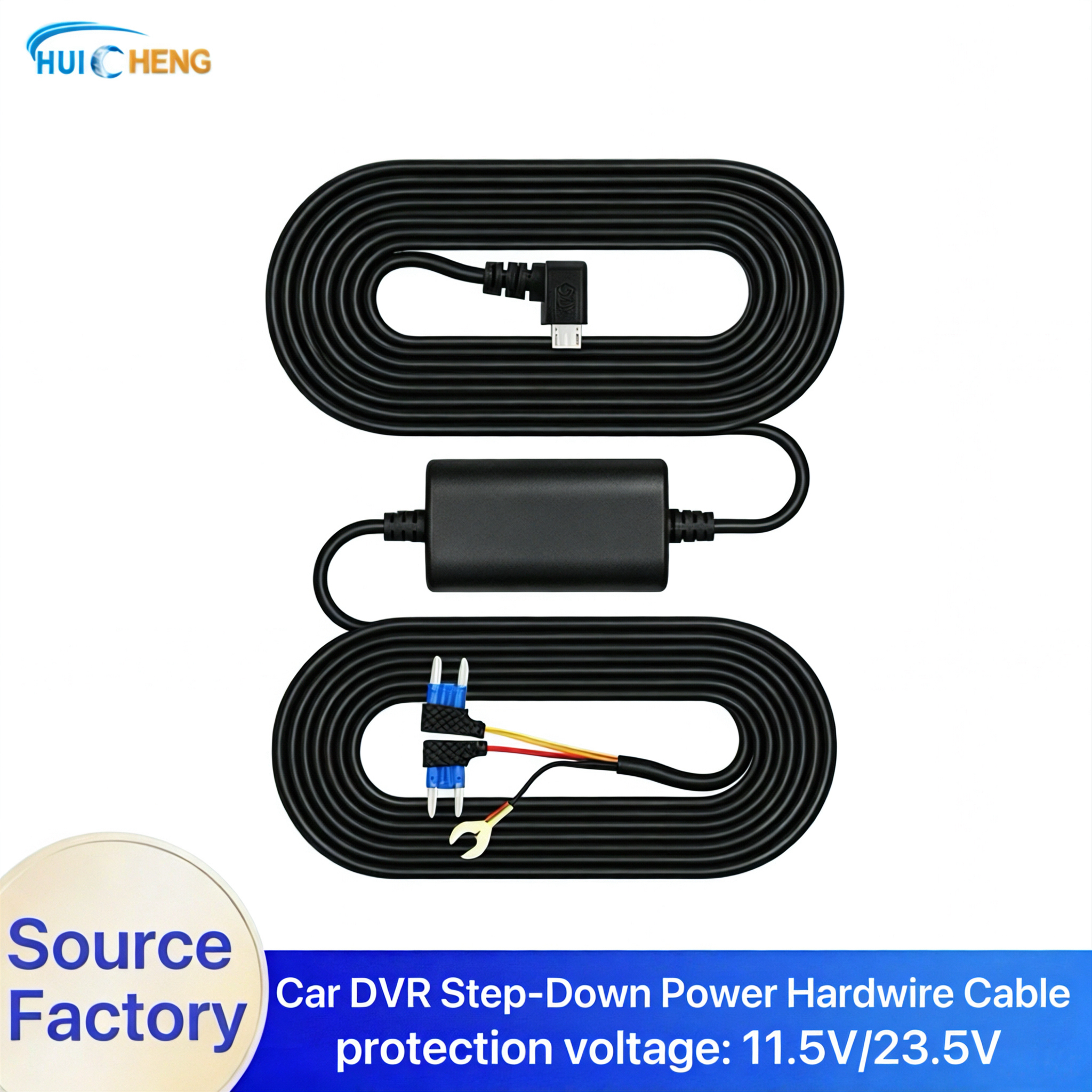 12V 24V to 5V ACC Hardwire Kit Fuse Tap Kit Low Voltage Protection Step Down Car Charger Compatible with Hikvision for DVR GPS · image 1