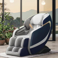 Fauteuil inclinable moderne de luxe en cuir Shiatsu zéro gravité avec pression d'air pour le massage du cou et des pieds