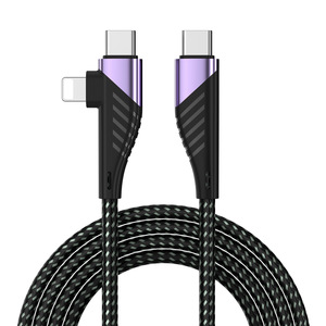 60W PD sạc nhanh đa sạc cáp 2m nylon bện USB C sét Adapter cho iPhone 15 Pro Max/14 cho thiên hà cho Iphone - Product Image 1