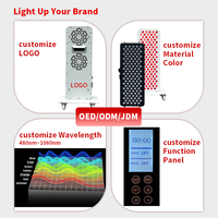 Panel de Terapia de Luz Roja Profesional REDSKY de 600W, Grado Médico, 660nm 850nm, Infrarrojo de Medio Cuerpo, 120 LED