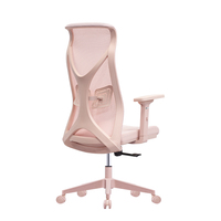 Chaise de bureau ergonomique pivotante en maille avec support lombaire, hauteur réglable, pour bureau à domicile, avec roulettes