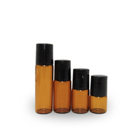 Bouteille à bille en verre sodocalcique avec bouchon à vis, prête à l'emploi, 1ml, 2ml, 3ml, 5ml, 8ml, pour parfum, attar, huile essentielle, avec boîte