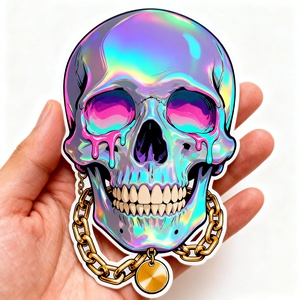 Etichette Adesive Personalizzate con Design Cartoon, Impermeabili, <span class=keywords><strong>Logo</strong></span> Stampato, Olografiche in Vinile, Fogli di Adesivi Fustellati su Misura - Product Image 2