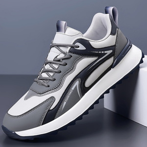 Chaussures de course Guochao, tige en PU, semelle intermédiaire en EVA, semelle extérieure en caoutchouc, doublure en mesh, unisexe, automne, légères, respirantes, baskets décontractées - Product Image 1