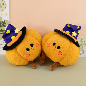 Jouets en peluche super doux en forme de citrouille de Noël et de fantôme, design brodé, maille en peluche, oreiller de sommeil pour enfants, rembourrage en coton PP, soulagement du stress - Product Image 5