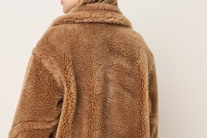 QIUCHEN QC1848 Cappotto in Vera Pelliccia di Pecora, Stile Lungo, Cappotto Teddy Color <span class=keywords><strong>Cammello</strong></span>, Taglia Oversize, Cappotto Invernale da <span class=keywords><strong>Donna</strong></span> - Product Image 6