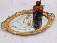 Miroir mural décoratif ovale antique, miroir suspendu vintage pour salle de bain, entrée et salon, vente chaude