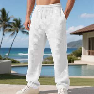 Pantalones Deportivos Casuales de Diseño de Alta Gama, Personalizados, de Nailon/Algodón, de Pierna Ancha para Hombre, Cintura Elástica, Resistentes al Viento y Transpirables - Product Image 3
