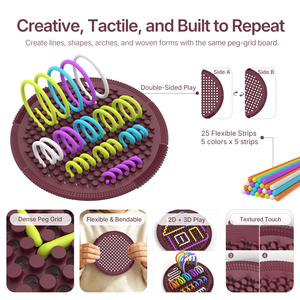 Planche <span class=keywords><strong>d</strong></span>'activités sensorielles FLwarm en silicone, jouet anti-stress éducatif et apaisant pour l'anxiété, le TDAH et l'autisme, pour les enfants de 3 à 14 ans et plus - Product Image 3