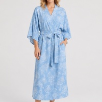 Vêtements de détente écologiques pour femmes, pyjama en bambou personnalisé, robe de chambre femme, kimono sexy, peignoir respirant, vêtements de nuit grande taille, chemise de nuit