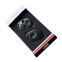 Étui de clé de voiture en fibre de carbone Racing Fashion pour clés Honda à 3 trous, accessoires intérieurs de voiture, housse de clé de voiture