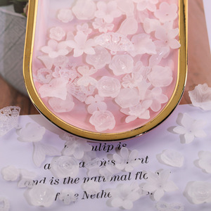 Carcasa de Teléfono Acrílica con Diseño de Camelia y Mariposa, Estilo Icy Frosted Jelly, Accesorios de Resina Rosa para Decoración, Primavera 2024 - Product Image 5