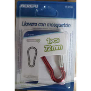 Moschettone Portachiavi Monopezzo con Chiusura di Sicurezza Mengfu M-0101 72mm, Prodotto in Cina per Attrezzatura da Campeggio ed Escursionismo - Product Image 1