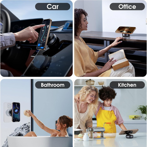 ที่วางโทรศัพท์ในรถระบบแม่เหล็กแบบสุญญากาศติดในรถยนต์แบบ360หมุนได้อเนกประสงค์สำหรับติดตาม <span class=keywords><strong>iPhone</strong></span> 16 - Product Image 4