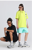 T-shirts en gros épais 100% coton peigné 240 g/m² coupe oversize vierge unisexe streetwear manches courtes logo personnalisé OEM