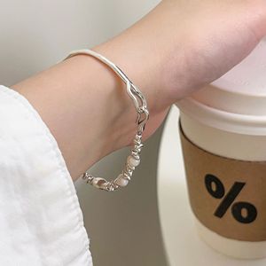 Pulsera de Plata de Ley S925 con Perlas, Estilo Coreano, Media Pulsera, Ligera y de Lujo, para Uso Diario - Product Image 2