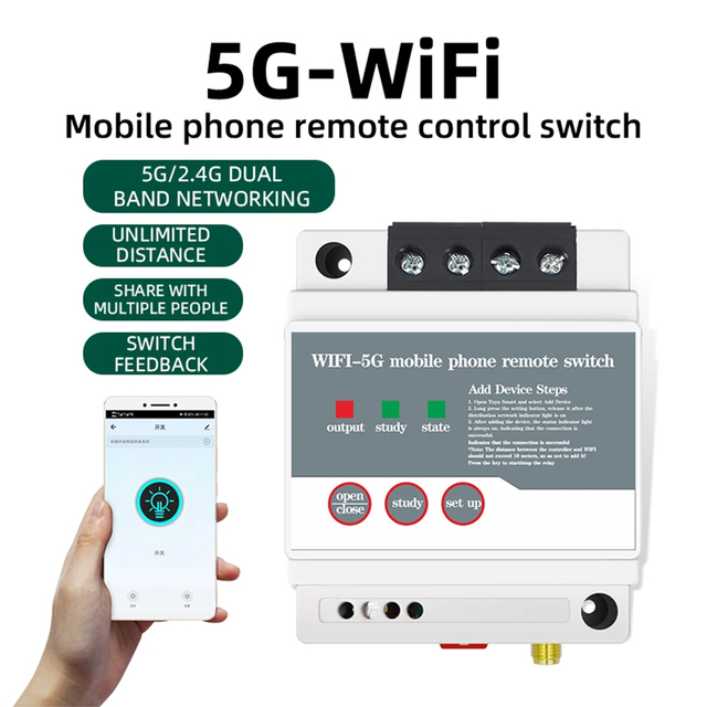 5G WiFi Mobile Remote Control Remote WiFi 5G Socket Wireless Remote Control Timed Intelligent Switch Tuya