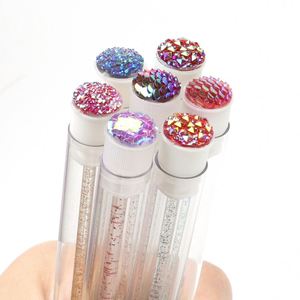 Cepillo Rosa para Extensiones de Pestañas Planas con Tubo de Plástico, Varitas de Rímel Desechables con Brillo - Product Image 1