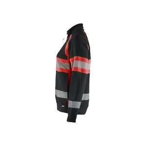 BLAKLADER - 350511589955M Sweat-shirt haute visibilité pour femme Noir/Rouge-EAN 7330509894378 HI-VIS WORKWEAR - Product Image 4