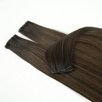 Extensions de cheveux vierges chinois Remy, lisses et soyeux, double trame, qualité supérieure, double tirage