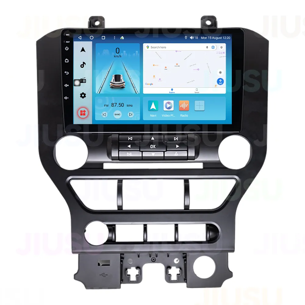 Android 12 đài phát thanh xe GPS navigation DVD Player stereo đa phương tiện hệ thống âm thanh cho Ford Mustang 2015-2018 với Carplay DSP DAB