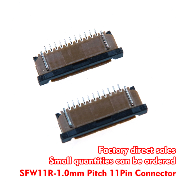 SMD SFW11R 11Pin ZIF FPC FFC Connector 1.0mm Pitch Flip Lock Vertical Socket for Tablet Smart Home IoT Equipment