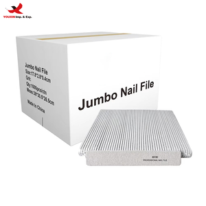 Lime à ongles double jumbo professionnelle 100/180 grains, durable, pour manucure, vente en gros, GZ RTS, commande mixte en vrac, livraison en 3 jours - Product Image 1