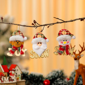 Nuevo colgante de madera con letras y figuras para decoración de árbol de Navidad, adorno navideño. - Product Image 3