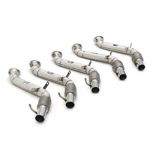 Cabezal de bajante de flujo libre de acero inoxidable de fábrica para <span class=keywords><strong>BMW</strong></span> <span class=keywords><strong>118</strong></span> <span class=keywords><strong>118i</strong></span> 1,6 T 2012-2016 sistema de escape deportivo de bajante recto - Product Image 1