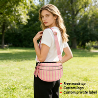Sac à bandoulière rétro grande capacité, logo OEM personnalisé, sac de voyage en PVC imperméable à rayures, sacs à main de luxe pour femmes