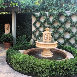 Cascate della fontana di acqua di pietra grigia di piccola dimensione di arte astratta moderna - Product Image 5