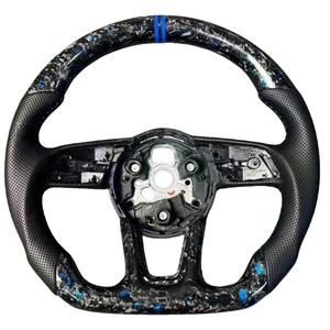 Volant en fibre de carbone forgé personnalisé <span class=keywords><strong>bleu</strong></span> pour <span class=keywords><strong>Audi</strong></span> B9 A3 A4 A5 S4 RS5 S3 S4 S5 A6 A7 A8 Q5 Q7 Q8 <span class=keywords><strong>TT</strong></span> R8 S6 RS6 RS7 S7 B8 - Product Image 1