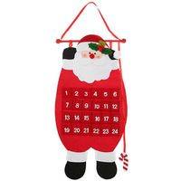 Calendrier de l'Avent en forme de maison, décoration murale 60x90cm, 24 poches, compte à rebours de Noël suspendu, imprimé couleur, ornement de Noël