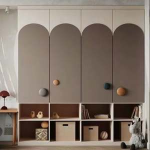 China Manufacturer Direct Selling Kids Wardrobe Top Quality Storage <b>Wood</b> Children Wardrobe - Product Image 2