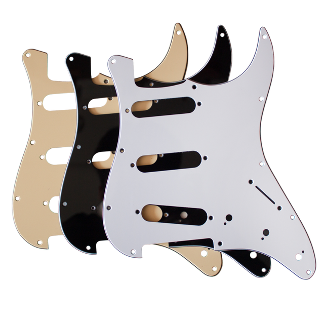 Low Price Wholesale Silver 3-Layer ST Lacquered/Brushed Finish Electric Guitar Accessories Pickguard Model A-EGPJ25