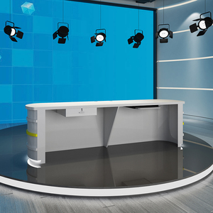 Tavolo di trasmissione di Design moderno luce a LED per la scuola per lo Studio di notizie dal vivo intervista il ricevimento di classe di formazione elocuzione per bambini - Product Image 5