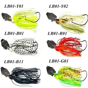 LUTAC Chatterbait 3D Olhos de Pesca Jig Buzzbait Spinner Iscas Baixo Saia De Borracha Vibração isca artificial