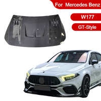 Capot avant en fibre de carbone véritable de style GT personnalisé pour Mercedes Benz A35 W177, accessoires de capot moteur en fibre de carbone modifiés