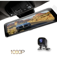 Vente en gros 9.66 pouces 1080p caméra vidéo de voiture miroir caméra de tableau de bord rétroviseur voiture DVR Dashcam voiture boîte noire