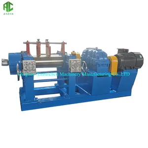 Qingdao doble rollo 10 pulgadas Molino de mezcla de caucho XK250 máquina mezcladora de caucho ABIERTO abierto mezclador de caucho de silicona