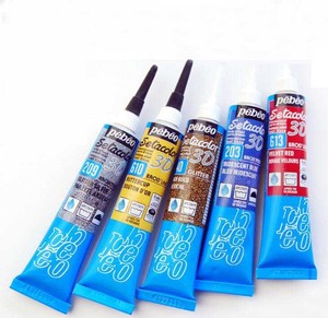 Pebeo 20 ml – Peinture textile en tube avec embout applicateur pour effet <span class=keywords><strong>vitrail</strong></span> <span class=keywords><strong>Cerne</strong></span> - Product Image 1