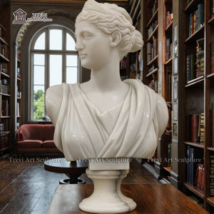 Buste en marbre sculpté décoratif en vente chaude, tête de déesse grecque Arthémis-Diana - Product Image 2