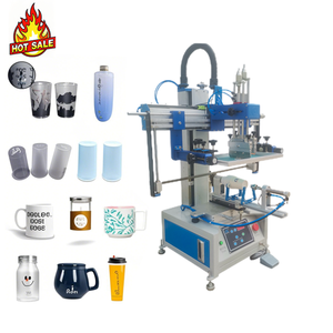 Imprimante à écran pour bouteilles semi-automatique cylindrique avec enregistrement des couleurs - Product Image 3