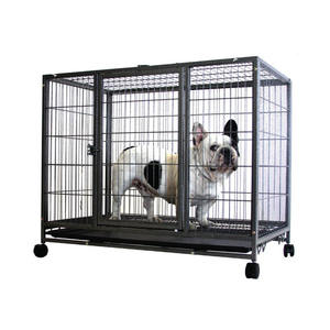 <span class=keywords><strong>Cage</strong></span> entièrement métallique pour chien, dispositif robuste de 36, 42 ou 48 pouces, avec roulettes - Product Image 4
