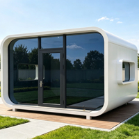 Cabane préfabriquée Apple Cabin, mini-maison industrielle, capsule spatiale moderne modulaire, pod de vie portable, maison d'hôtes de jardin, bureau